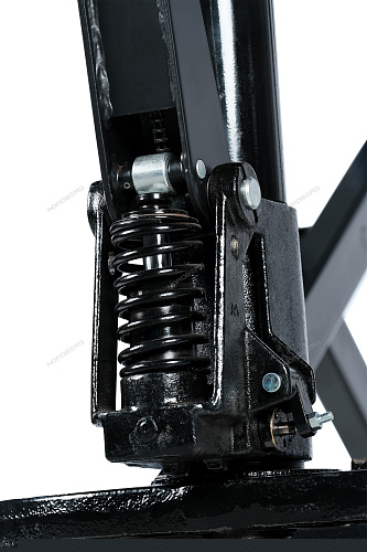 Тележка складская гидравлическая ножничная 1 т, с ПУ колесами