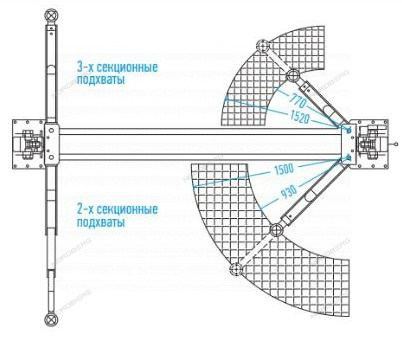 Подъемник двухстоечный 4,5 т, 380 В, серый