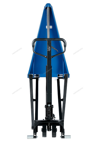 Тележка складская гидравлическая ножничная 1 т, с ПУ колесами