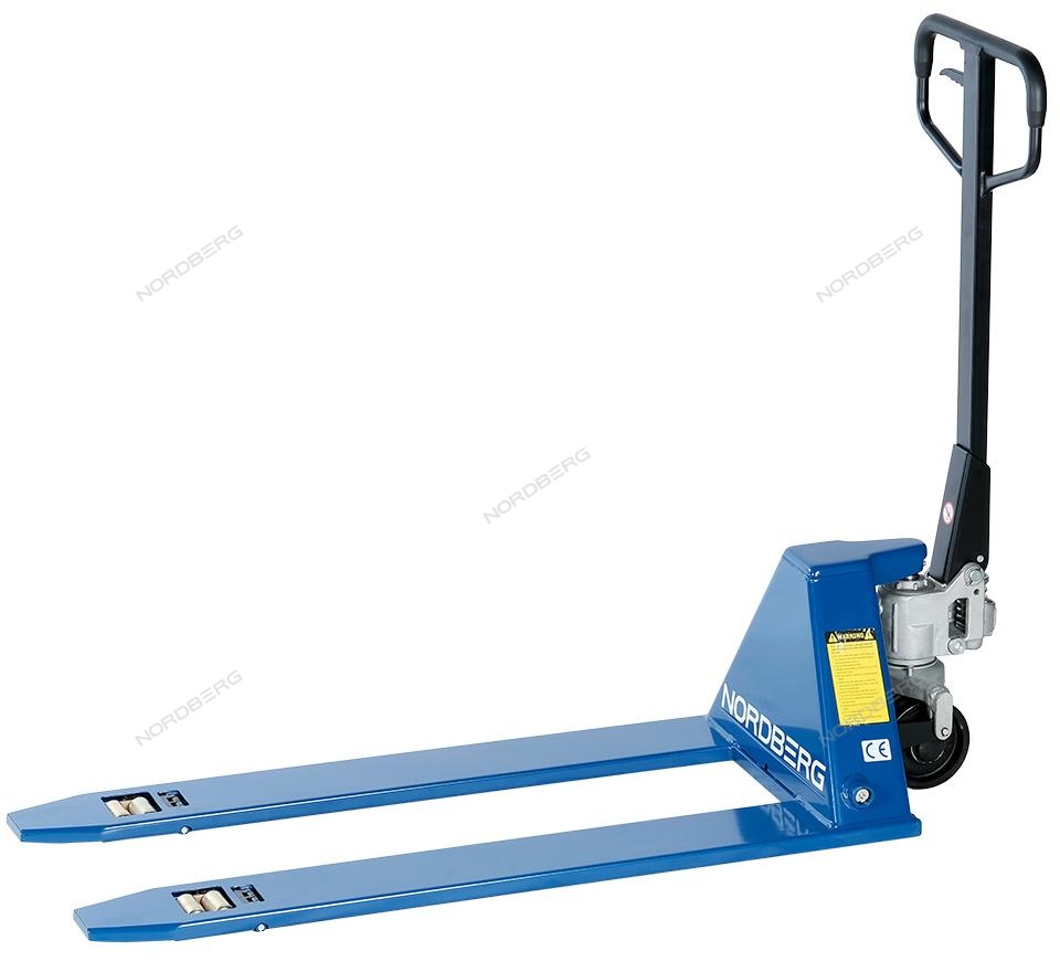 Тележка складская гидравлическая с низким подхватом 1,5 т, с ПУ колесами