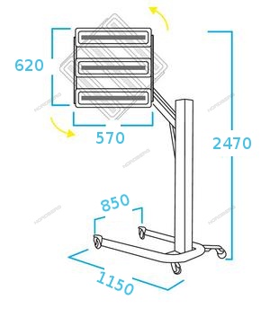 Сушка инфракрасная 220 В, коротковолновая, 2 элемента