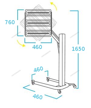 Сушка инфракрасная 220 В, коротковолновая, 2 элемента