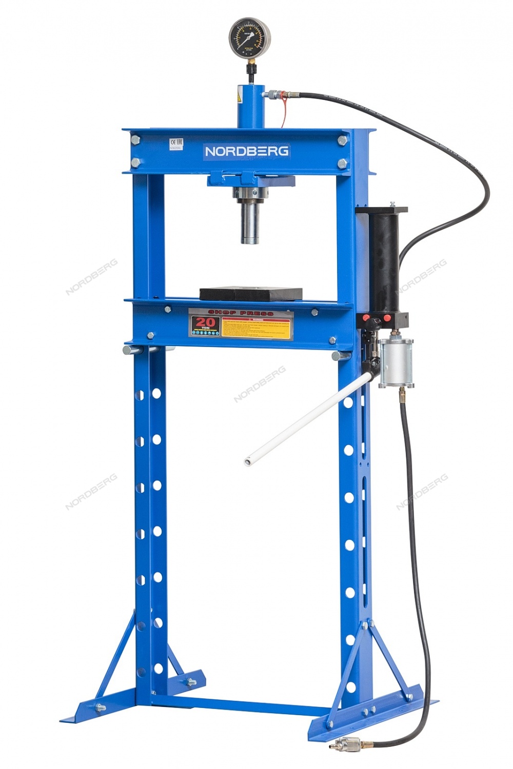 Пресс гидравлический, 20 т, ручной и пневмопривод