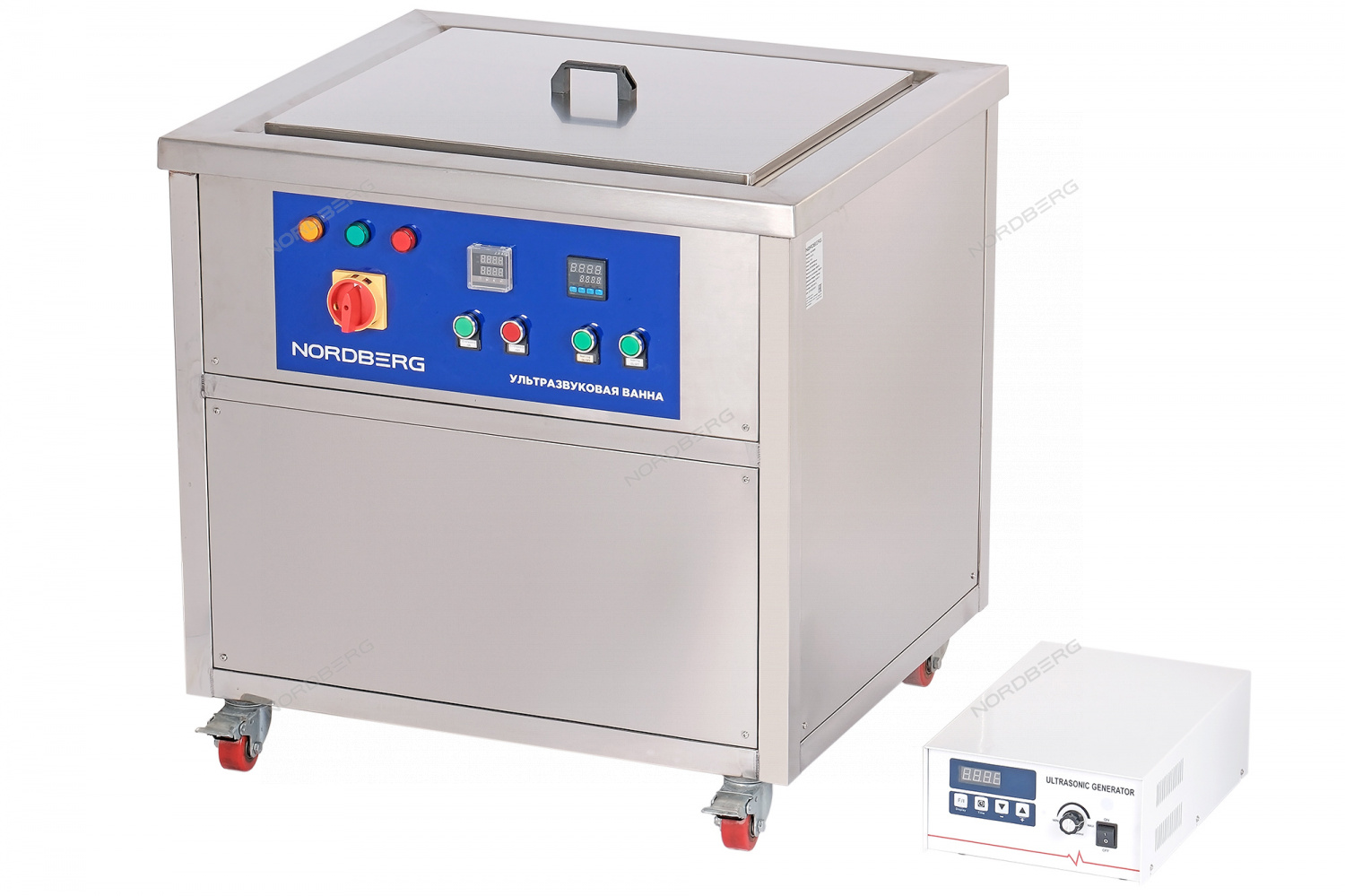 Ультразвуковая ванна с подогревом, 135 л, с опцией насыщения раствора пузырьками воздуха