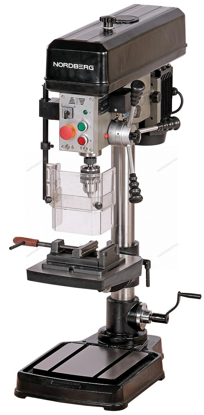 Станок сверлильный профессиональный с тисками 750 Вт, 20 мм, 5 скоростей, нарезание резьбы