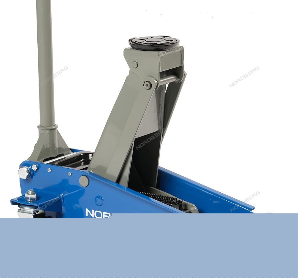 Домкрат подкатной 3 т с резиновой насадкой, быстрый подъем