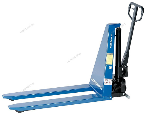 Тележка складская гидравлическая ножничная 1 т, с ПУ колесами