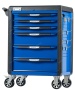 Тележка инструментальная, 6 выдвижных ящиков, с системой защиты от опрокидывания, синяя