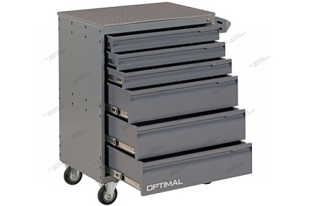 Тележка инструментальная, 6 выдвижных ящиков (RAL 7012/7015)