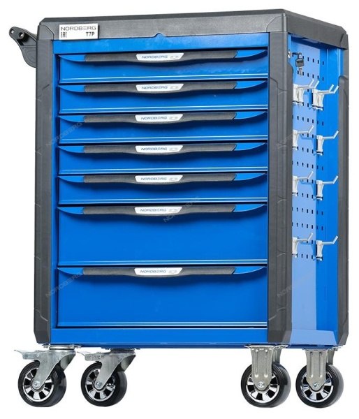 Тележка инструментальная с системой защиты от опрокидывания (серая)