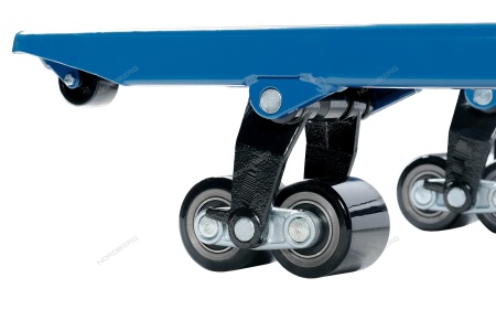 Тележка складская гидравлическая 2,5 т, усиленная, с резиновыми колесами (ПРОСЛЕЖИВАЕМАЯ)