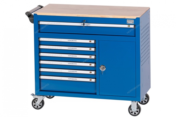 Тележка инструментальная, 7 выдвижных ящиков