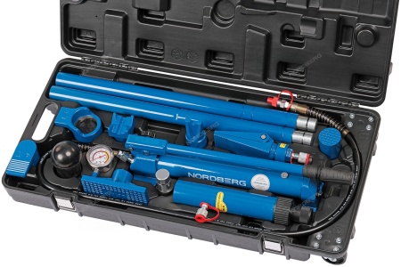 Растяжка рихтовочная с манометром в кейсе, усилие 10 т, 15 предметов