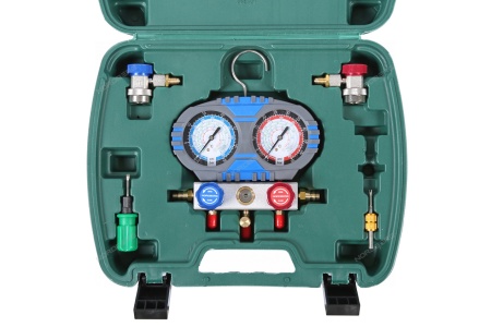 Коллектор манометрический со шлангами и муфтами в кейсе