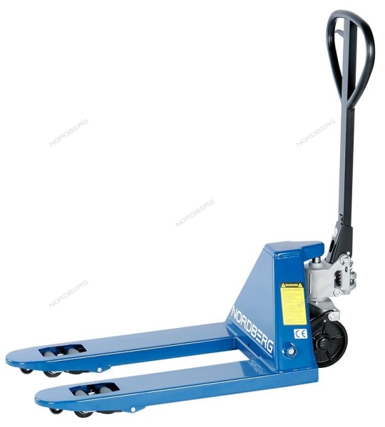 Тележка складская гидравлическая короткая 2,5 т, с ПУ колесами