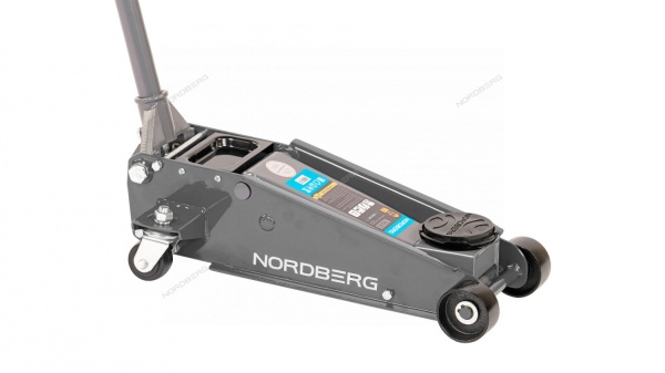 Домкрат подкатной 3 т с резиновой насадкой, быстрый подъем