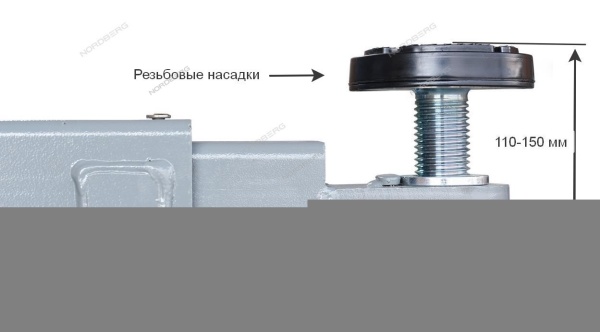 Подъемник двухстоечный 4 т, верхняя синхронизация, с электростопорами, H=4 м, 380 В, синий