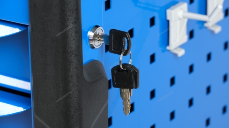 Тележка инструментальная, 6 выдвижных ящиков, с системой защиты от опрокидывания, синяя