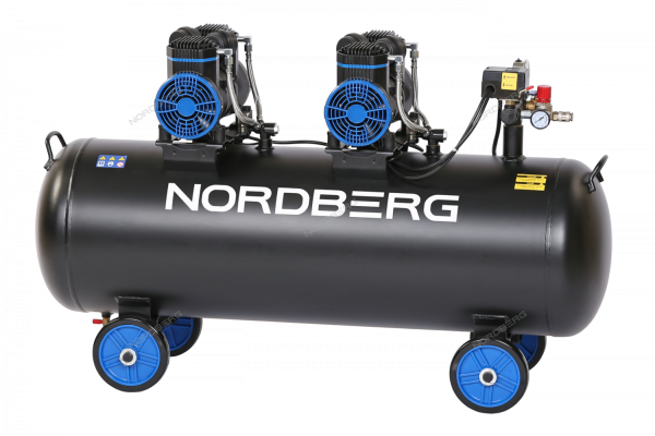 Компрессор безмасляный 220 В, ресивер 135 л, 500 л/мин