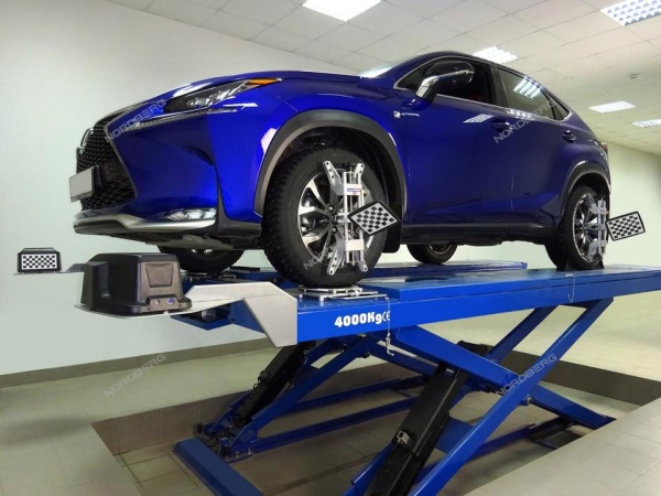 Кронштейн для стенда C803, для ножничного подъемника, левый, синий (RAL 5005)