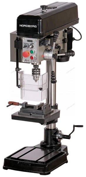 Станок сверлильный профессиональный (750 Вт, 20 мм, вариатор скорости, нарезание резьбы, тиски)