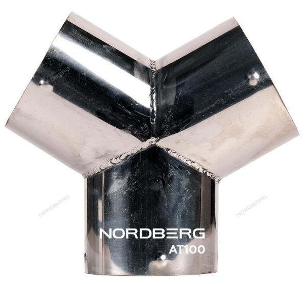 Переходник Y-образный металлический для шланга D=100мм