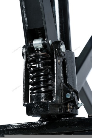 Тележка складская гидравлическая ножничная 1 т, с ПУ колесами