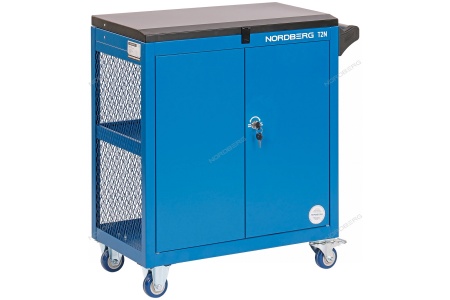 Тележка инструментальная, 3 полки с дверцами