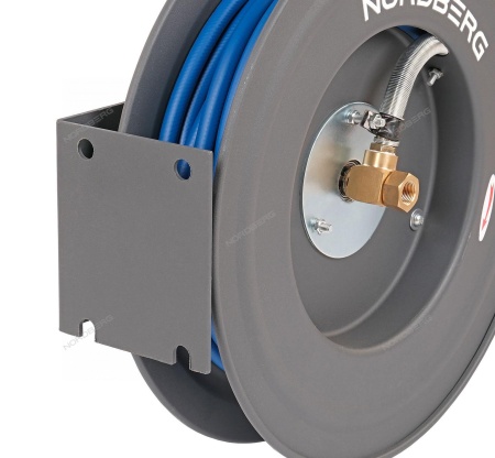 Шланг воздушный на стальной катушке, гибридный ПВХ диам. 12х18 мм, 15 м