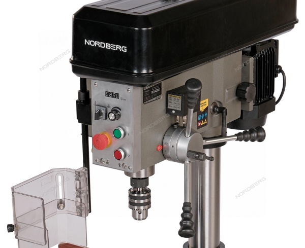 Станок сверлильный профессиональный (1100 Вт, 25 мм, вариатор скорости, нарезание резьбы, тиски)