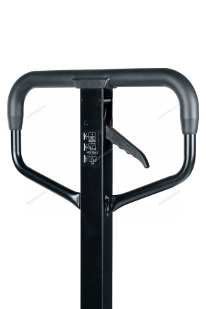 Тележка складская гидравлическая с низким подхватом 1 т, с ПУ колесами