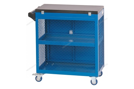 Тележка инструментальная, 3 полки с дверцами