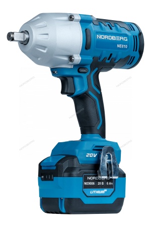 Гайковерт аккумуляторный, 1/2", 20 В, 1000 Нм, с аккумулятором 6А и зарядным устройством