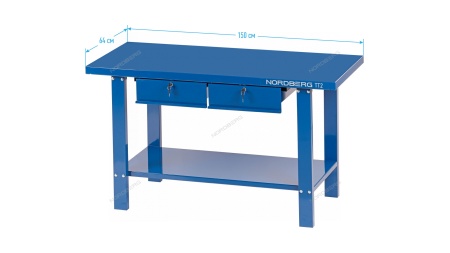 Верстак слесарный, 2 подвесных ящика