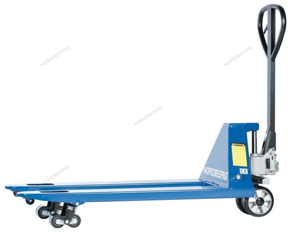 Тележка складская гидравлическая 2,5 т, с резиновыми колесами