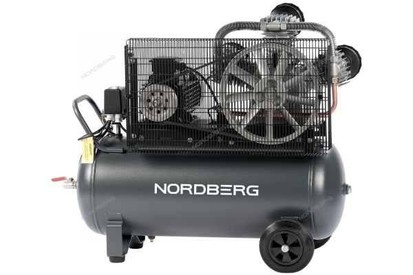 Компрессор поршневой с ременной передачей 380 В, ресивер 100 л, 950 л/мин