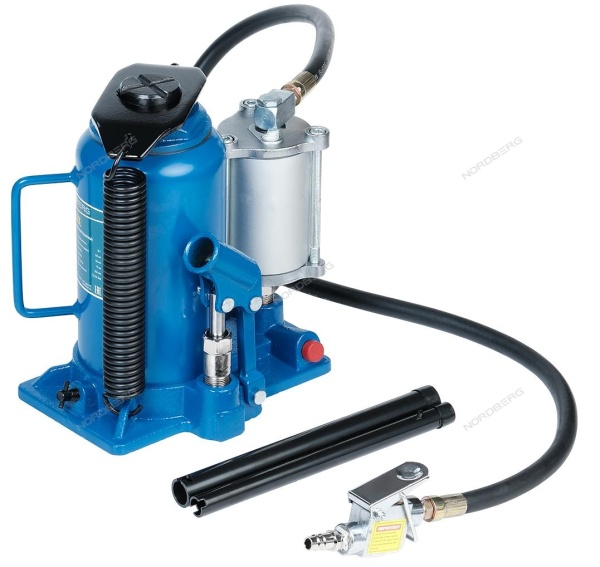 Домкрат бутылочный 20т пневмогидравлический