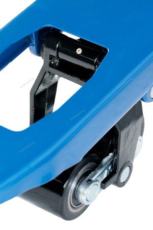 Тележка складская гидравлическая 2,5 т, усиленная, с резиновыми колесами (ПРОСЛЕЖИВАЕМАЯ)
