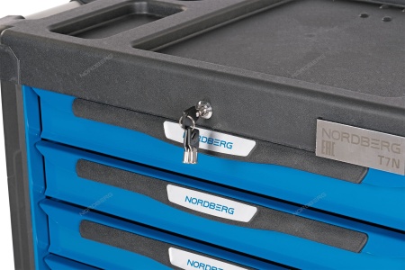 Тележка инструментальная, 7 выдвижных ящиков, синяя