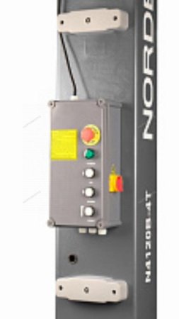 Подъемник 380V 2х стоечный 4т с электростопорами (серый)