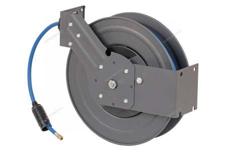 Шланг воздушный на стальной катушке, гибридный ПВХ диам. 08х12 мм, 20 м