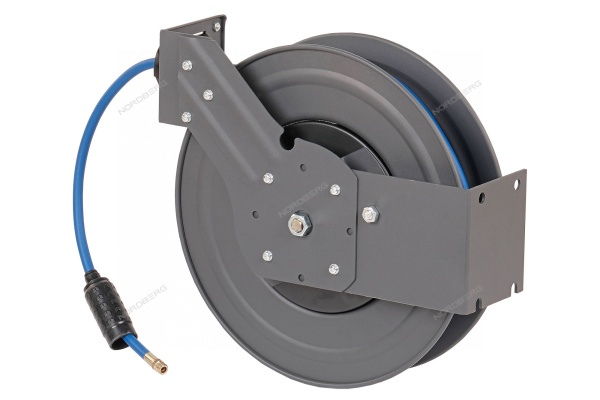 Шланг воздушный на стальной катушке, гибридный ПВХ диам. 08х12 мм, 20 м