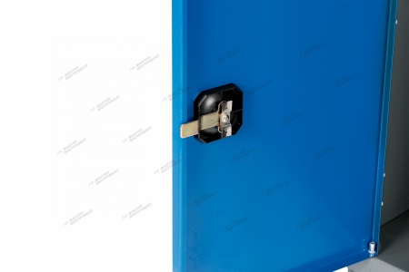 Верстак слесарный трехтумбовый, 2 синие створки (RAL 7012/5005)