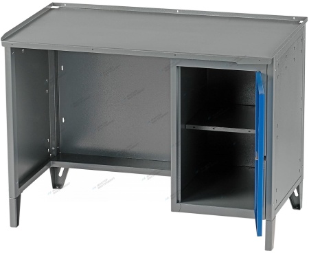 Верстак слесарный однотумбовый, 1 синяя створка (RAL 7012/5005)