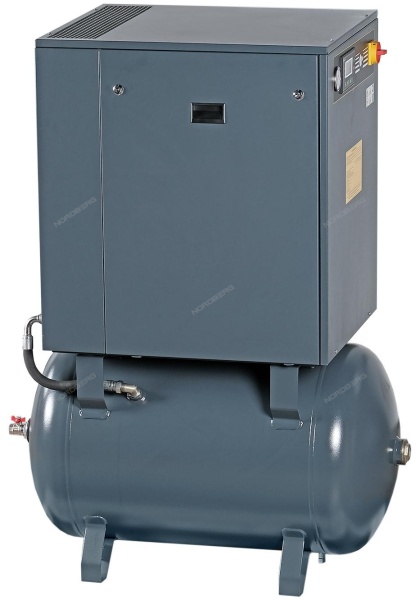 Компрессор винтовой, 7,5 кВт, 10 бар, 1000 л/мин, ресивер 270 л