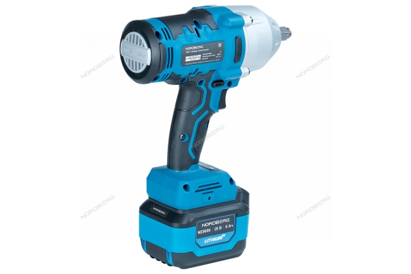 Гайковерт аккумуляторный, 1/2", 20 В, 1000 Нм, с аккумулятором 6А и зарядным устройством