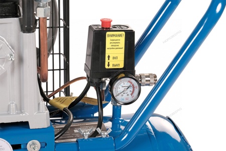 Компрессор поршневой с ременной передачей 220 В, ресивер 100 л, 446 л/мин