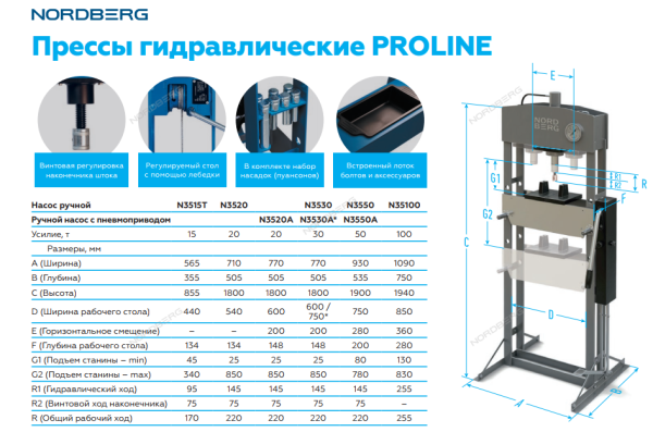 Пресс гидравлический, 30 т, пневмопривод