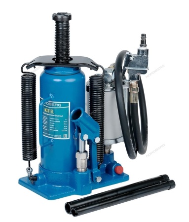 Домкрат бутылочный 12т пневмогидравлический