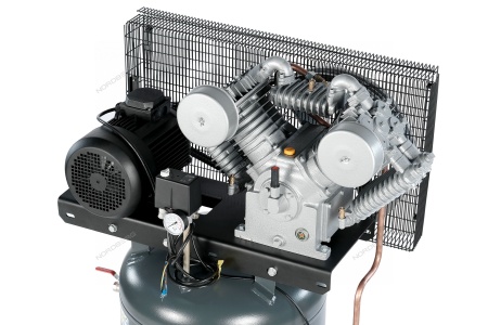 Компрессор вертикальный поршневой с ременной передачей 380 В, ресивер 270 л, 1400 л/мин